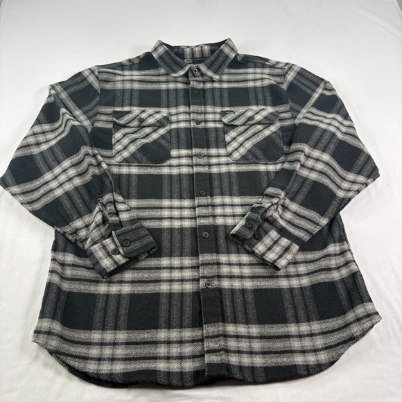 Brixton Flannel Shirt Mens 2XL Lot Of 2 Blue Gray Bowery Long Sleeve Heavy - Picture 9 of 16